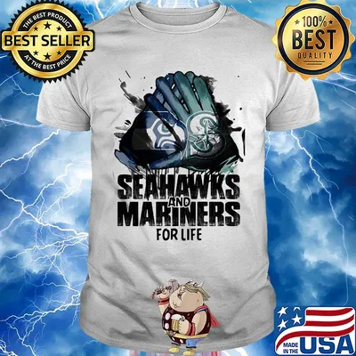 Seattle seahawks and seattle mariners for life art shirt