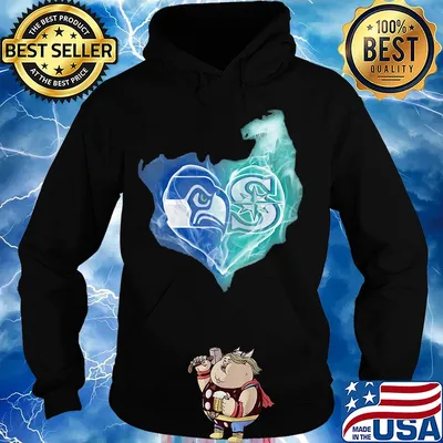 Seattle seahawks and seattle mariners heart s Hoodie
