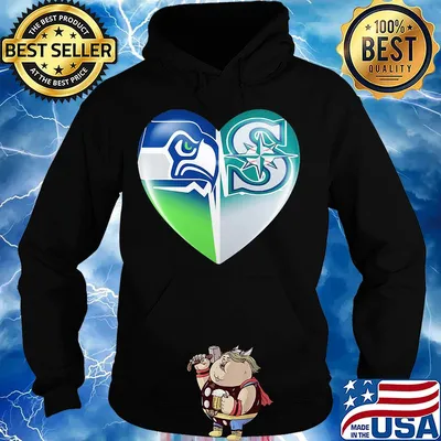 Seattle seahawks and seattle mariners heartbeat heart s Hoodie