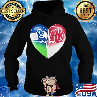 Seattle seahawks and washington state cougars heart s Hoodie