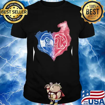 Seattle seahawks and washington state cougars heart smoke shirt