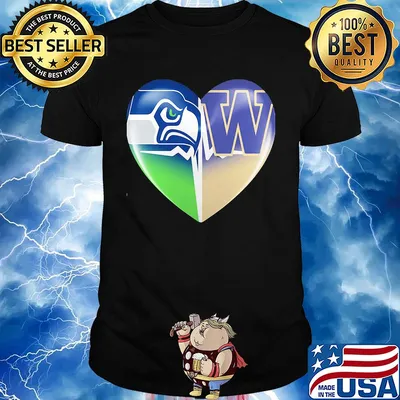 Seattle seahawks and winnipeg blue bombers heart heartbeat shirt