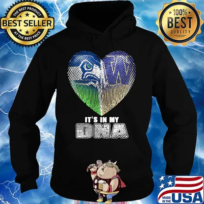 Seattle seahawks and winnipeg blue bombers heart it's in my dna s Hoodie