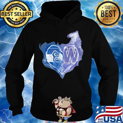 Seattle seahawks and winnipeg blue bombers heart s Hoodie