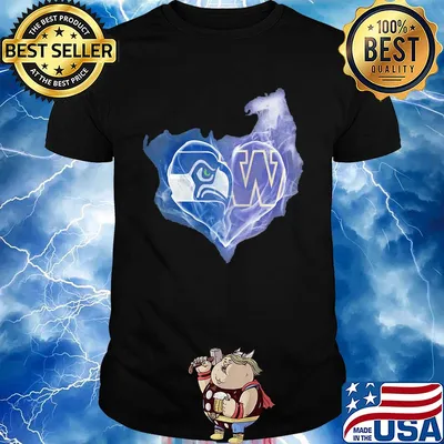 Seattle seahawks and winnipeg blue bombers heart shirt