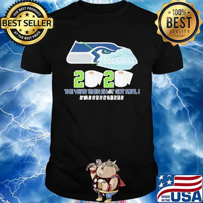 Seattle seahawks football 2020 the year when shit got real quarantined toilet paper mask covid-19 shirt