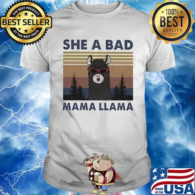 She a bad mama llama vintage shirt