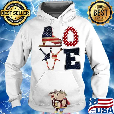 Skating Love American flag veteran Independence Day s Hoodie