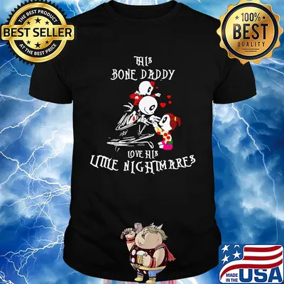 Skelington This bone daddy love his little nightmares shirt