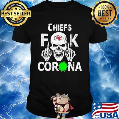 Skull kansas city chiefs fuck coronavirus shirt