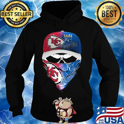 Skull mask kansas city chiefs and kansas city royals s Hoodie