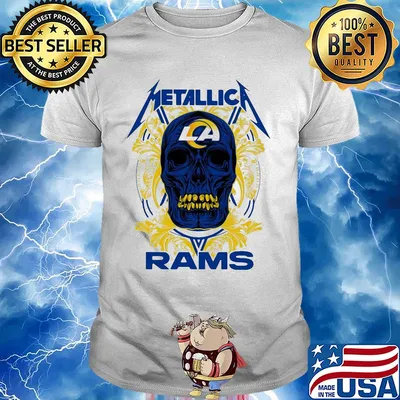 Skull metallica los angeles rams shirt