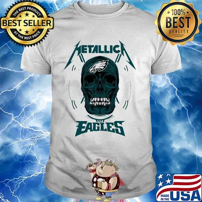 Skull metallica philadelphia eagles shirt