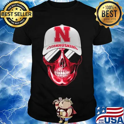 Skull nebraska cornhuskers smile shirt