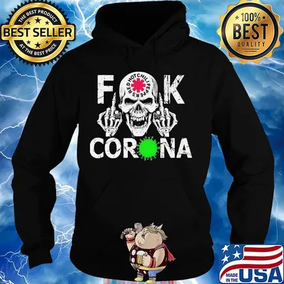 Skull red hot chili peppers fuck coronavirus s Hoodie