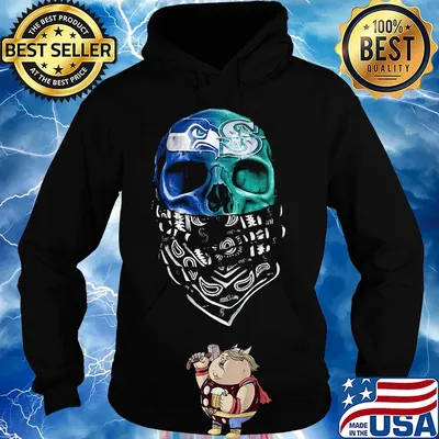 Skull seattle seahawks and seattle mariners s Hoodie