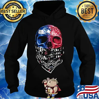 Skull seattle seahawks and washington state cougars heart it's in my dna s Hoodie