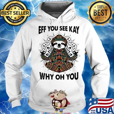 Sloth tattoo henna eff you see kay why oh you s Hoodie