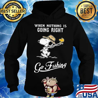 Snoopy and woodstock when nothing is going right go fishing s Hoodie