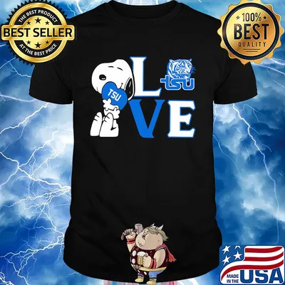 Snoopy love tennessee state tigers heart shirtsnoopy love tennessee state tigers heart shirt