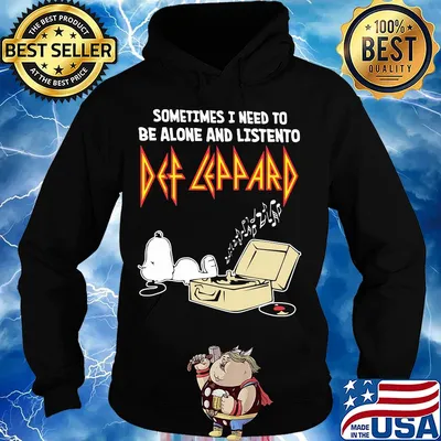 Snoopy sometimes i need to be alone and listen to def leppard s Hoodie