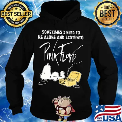 Snoopy sometimes i need to be alone and listen to pink floyd band s Hoodie