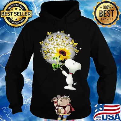 Snoopy sunflower and butterfly s Hoodie