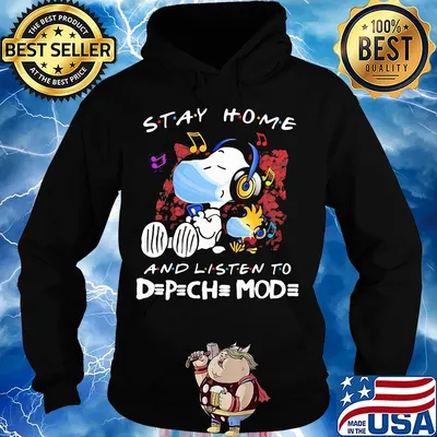 Snoopy wear mask stay home and listen to depeche mode covid-19 s Hoodie