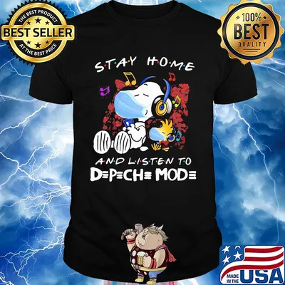 Snoopy wear mask stay home and listen to depeche mode covid-19 shirt