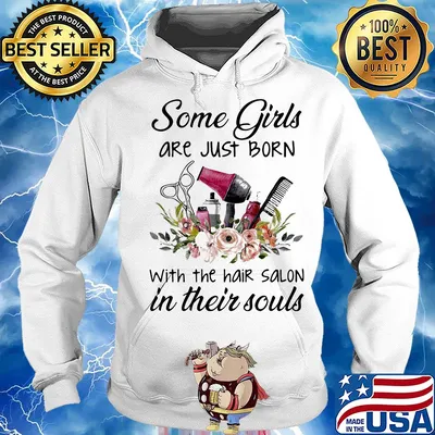 Some girl are just born with the hair salon in their souls flower s Hoodie
