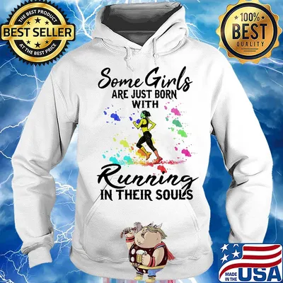 Some girls are just born with Running in their souls s Hoodie
