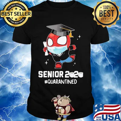 Spiderman senior 2020 quarantined toilet paper mask shirt