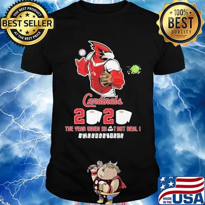 St. Louis cardinals baseball 2020 the year when shit got real quarantined toilet paper mask coronavirus shirt