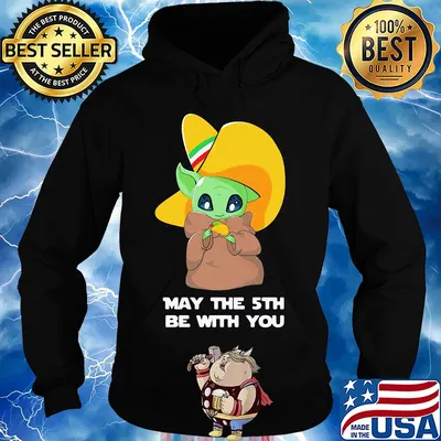 Star wars baby yoda cinco de may the 5th be with you s Hoodie
