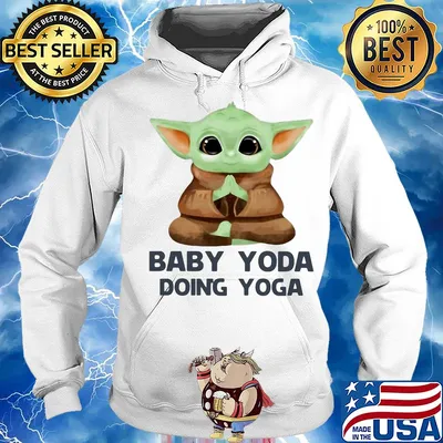 Star wars baby yoda doing yoga s Hoodie