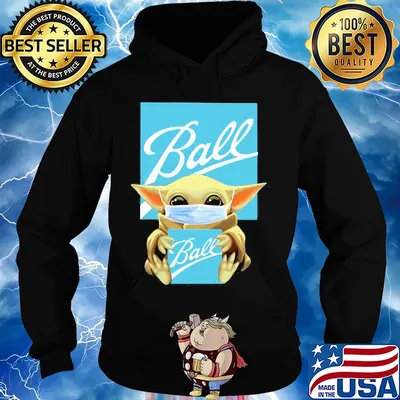 Star wars baby yoda hug Ball mask covid-19 s Hoodie