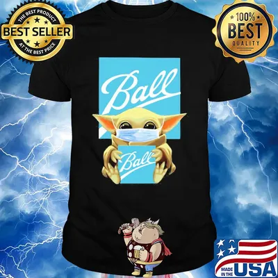 Star wars baby yoda hug Ball mask covid-19 shirt