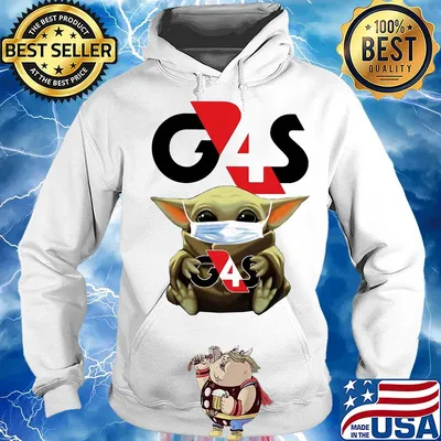 Star wars baby yoda hug g4s group 4 securicor mask covid-19 s Hoodie