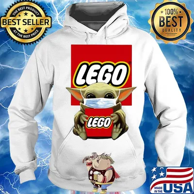 Star wars baby yoda hug lego mask covid-19 s Hoodie