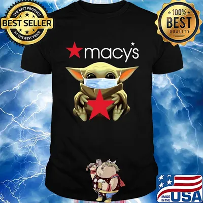 Star wars Baby Yoda hug Macys mask covid-19 shirt