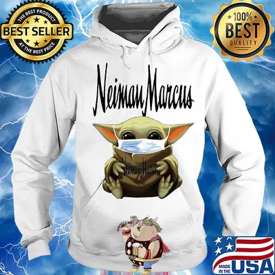 Star wars baby yoda hug neiman marcus mask covid-19 s Hoodie