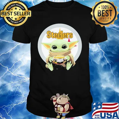 Star wars baby yoda hug pittsburgh steelers football logo shirt