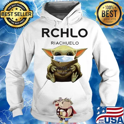 Star wars baby yoda hug rchlo riachuelo mask covid-19 s Hoodie
