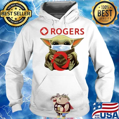 Star wars baby yoda hug rogers mask covid-19 s Hoodie