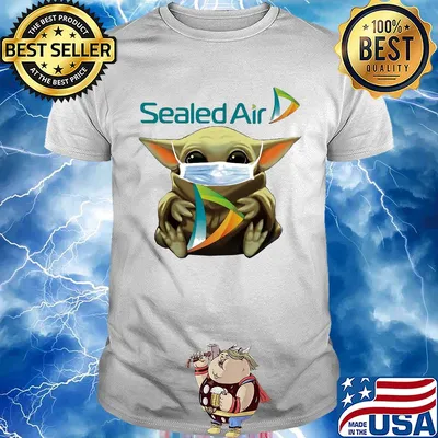 Star wars baby yoda hug sealed air mask covid-19 shirt