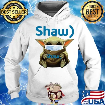 Star wars baby yoda hug shaw mask covid-19 s Hoodie