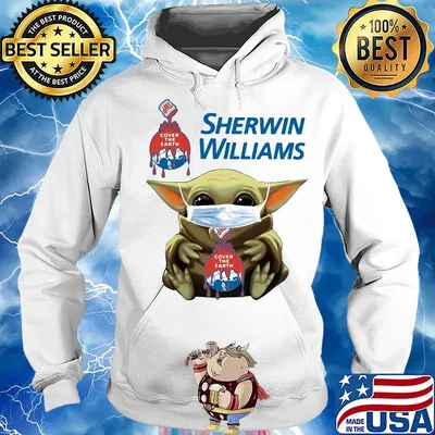 Star wars baby yoda hug sherwin williams covid-19 s Hoodie