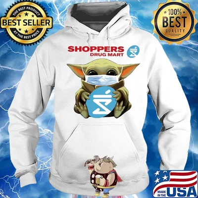 Star wars baby yoda hug shoppers drug mart covid-19 s Hoodie