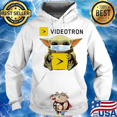 Star wars baby yoda hug videotron mask covid-19 s Hoodie