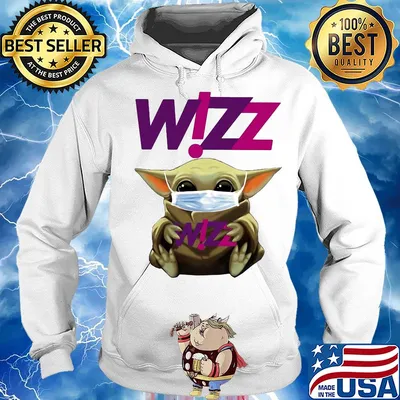 Star wars baby yoda hug wizz air mask covid-19 s Hoodie